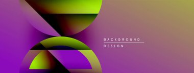 Soyut gradyanlar dinamik şekiller oluştururlar. Mor, yeşil, sarı renkler düzgün bir şekilde harmanlanır. Arka planlar için modern tasarım ögesi.