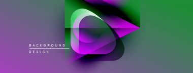Soyut gradyanlar harmanlanarak, dinamik görsel efekt yaratır. Mor, yeşil renkler kompozisyona hakim. Modern tasarım ögesi.