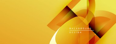 Soyut sarı tasarım, üst üste binen yarı saydam şekiller. Sıcak tonlar modern, dinamik görsel efekt yaratır. Metin arkaplan tasarımı okur.