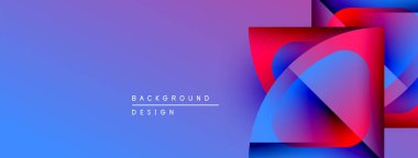 Soyut gradyan tasarımı. Mavi, mor, kırmızı katmanlar dinamik görsel efekt yaratır. Dijital projeler için modern arkaplan.