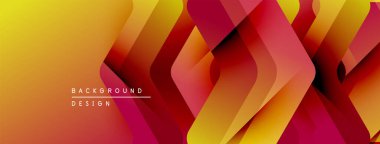 Soyut geometrik katmanlar canlı bir değişim etkisi yaratır. Sıcak renkler tasarıma hükmediyor, enerji ve hareket izlenimi veriyor. Modern estetik.