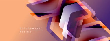 Soyut geometrik şekiller örtüşür, dinamik görsel efekt yaratır. Sıcak renkler kompozisyona hakim, modern estetik sunuyor..