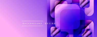 Soyut eğim arkaplanı. Üst üste binen kareler modern görsel efektler yaratır. Mor, pembe renkler kompozisyona hakim. Mevcut en küçük metin.