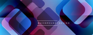 Soyut geometrik şekiller örtüşür, canlı bir değişim etkisi yaratır. Modern tasarım arka planlar, pankartlar, sunumlar için uygun.