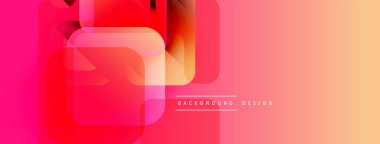 Soyut gradyan şekiller çakışıyor. Kırmızı, turuncu renkler tasarımda baskın. Minimum metin arka plan tasarımı okur. Modern estetik.