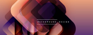 Soyut geometrik şekiller örtüşür ve dinamik bir değişim etkisi yaratır. Sıcak renkler tasarıma hakim, modern estetiğe işaret ediyor.