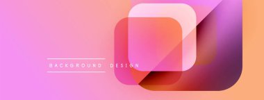 Soyut pembe turuncu eğim. Üst üste binen kareler modern görsel efektler yaratır. Metin arka plan tasarımı okur. Basit, temiz estetik..