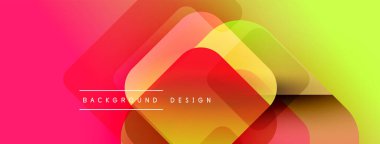 Soyut geometrik katmanlar canlı gradyan arkaplan oluşturur. Kırmızı, sarı, turuncu renkler pürüzsüz, modern tasarım elementleri..