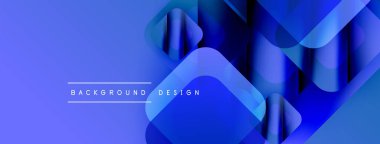 Soyut mavi katmanlar dinamik bir değişim etkisi yaratır. Modern tasarım elementleri derinlik, hareket, görsel ilgi.