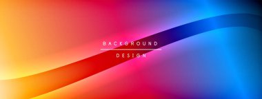 Soyut renkli dalgalar harmanlanarak dinamik bir zemin oluşturur. Metin, arkaplan tasarımının akışkan şekiller içinde merkezlendiğini okuyor. Canlı gradyanlar kompozisyona hakim.