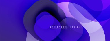 Soyut mor gradyanlar akıcı şekiller oluşturur. Modern tasarım hareket, derinlik, görsel cazibe öneriyor. Minimalist metin arkaplan tasarımı okur.