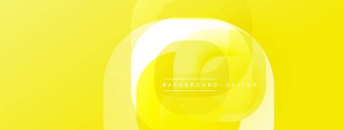 Parlak sarı soyut arka plan. Üst üste binen yuvarlak dikdörtgenler spiral etki yaratır. Metin arka plan tasarımı okur. Basit, modern estetik..