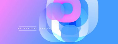 Soyut gradyan şekiller çakışıyor. Mor, mavi renkler modern tasarım yaratır. Arkaplan metni arkaplan tasarımı okur. Pürüzsüz geçişler görsel cazibe sunar.