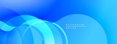 Soyut mavi arkaplan. Pürüzsüz akış şekilleri dinamik görsel efektler yaratır. Dereceli gölgeler derinlik sunar, modern estetik.