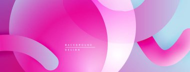 Soyut sıvı şekiller, canlı pembeler, morlar, maviler. Modern tasarım, pürüzsüz eğimler dinamik kompozisyon yaratır. Arkaplan dokusu.