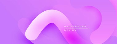 Soyut sıvı şekiller, mor renkler, eğim arkaplanı. Dijital projeler ve sunumlar için modern tasarım öğesi. Yumuşak kıvrımlar, canlı renkler.