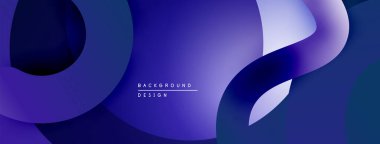 Soyut sıvı şekiller, canlı mavi renkler, modern tasarım. Gradyan renkler dinamik bileşim, pürüzsüz geçişler yaratır.