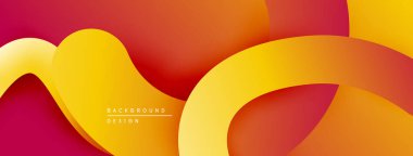 Soyut akışkan şekiller, sıcak renk paleti. Gradyan gölgeler dinamik görsel efekt yaratır. Arka planlar için modern tasarım ögesi.