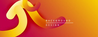 Soyut eğim arkaplanı. Düz kıvrımlar, canlı renkler, modern tasarım elementleri. Sıcak tonlar kompozisyona hakim.