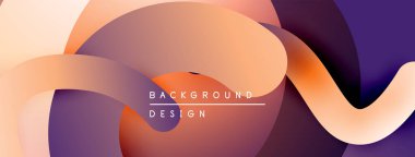 Soyut akışkan şekiller harmanlanarak, sıcak renkler yaratır. Tasarım kompozisyon içinde ortalanmış metin arkaplan tasarımı içerir.