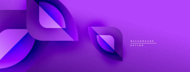 Soyut mor tasarım. Akan şekiller dinamik bileşim yaratır. Sunumlar ve markalaşma için modern arka plan uygun. Gradyan etkisi derinlik ekler.