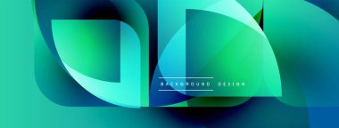 Soyut sıvı şekiller, canlı turkuaz, yeşil renkler. Modern tasarım, dinamik kompozisyon, şık bir sunum. Minimalist stil, eğim etkisi.