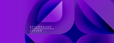 Soyut mor katmanlar dinamik arkaplan yaratır. Pürüzsüz eğimler, akış şekilleri hareketi, modern tasarım estetiğini akla getiriyor..