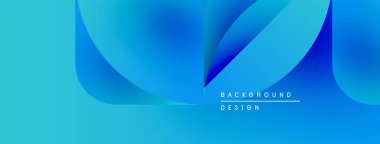Soyut mavi eğimli dalgalar dinamik arkaplan oluşturur. Minimalist tasarım metin arkaplan tasarımı içerir. Pürüzsüz şekiller hareketi, derinliği gösterir..