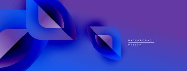 Soyut akışkan kurdeleler dinamik gradyan arkaplan yaratır. Mor, mavi renkler kompozisyonda baskın, hareket ve derinlik göstergesi. Modern tasarım ögesi.