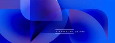 Soyut sıvı şekilleri, canlı maviler, morlar dinamik bir zemin oluşturur. Modern tasarım elementleri teknoloji ve yenilik öneriyor.