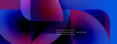 Soyut sıvı şekilleri canlı mavileri, morları, pembeleri harmanlıyor. Modern tasarım üst üste binen katmanlar, gradyan etkiler içerir. Metin arkaplan tasarımı okur.