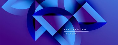 Soyut geometrik şekiller, canlı mavi mor gradyanlar. Modern tasarım elementleri dinamik görsel doku oluşturur. Arkaplan teknoloji ve yenilik öneriyor.
