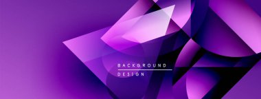 Soyut mor tasarım. Geometrik şekiller, dinamik görsel efekt oluşturur. Sunumlar ve web siteleri için modern arkaplan.