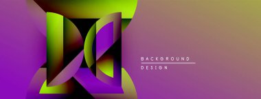 Soyut geometrik tasarım. Canlı renkler harmanlanarak, dinamik görsel efekt yaratır. Çeşitli projeler için modern arkaplan.