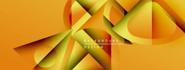 Soyut geometrik şekiller, canlı turuncu renkler, dinamik kompozisyon. Modern tasarım elementleri görsel ilgi yaratır, düzgün gradyanlar sunar.