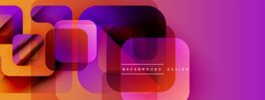 Soyut geometrik şekiller örtüşür ve canlı renk değişimleri yaratır. Sancaklar, başlıklar ve sunumlar için modern tasarım uygun.