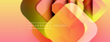 Soyut geometrik şekiller örtüşür, canlı bir değişim etkisi yaratır. Sıcak renkler kompozisyona hakim, modern tasarımın estetik olduğunu gösteriyor..