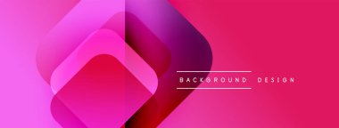 Soyut pembe tasarım özellikleri üst üste binen kareler, gradyanlar. Modern estetik, uygun afiş veya başlık. Basit metin arkaplan tasarımı okur.