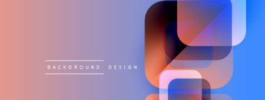 Soyut eğim arkaplanı. Üst üste binen şekiller modern görsel efektler yaratır. Yumuşak renkler pürüzsüz karışır, temiz tasarım sunar.