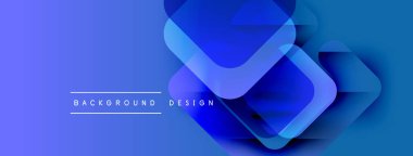 Soyut mavi eğimli arkaplan. Üst üste binen kareler dinamik görsel efekt yaratır. Metin arka plan tasarımı okur. Modern, temiz estetik.