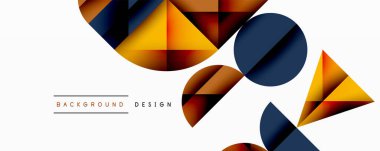 Soyut geometrik şekiller örtüşüyor, canlı renk eğimleri yaratıyor. Modern tasarım elementleri, arka planlar için uygun dinamik bileşim önerir.