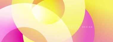 Soyut renkli çakışan daireler canlı bir gradyan arkaplan oluşturur. Yumuşak renkler harmanlanır, modern tasarım ögesini oluşturur.