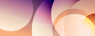 Soyut arkaplan özellikleri üst üste biniyor. Renkler şeftaliden mora karışır. Modern tasarım, pürüzsüz gradyanlar görsel derinlik yaratır.