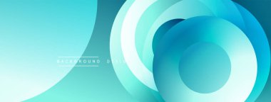 Soyut akışkan şekiller, turkuaz renkler, modern tasarım. Gradyan katmanlar dinamik görsel efekt yaratır. Yumuşak kıvrımlar hareketi, enerjiyi gösterir.