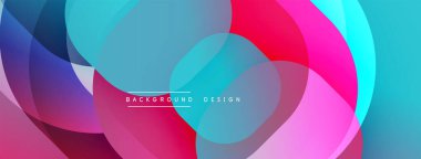 Soyut renkli katmanlar dinamik görsel efekt yaratır. Gradyan renkler harmanlanarak modern arkaplan tasarımı oluşturur. Pürüzsüz şekiller örtüşür.