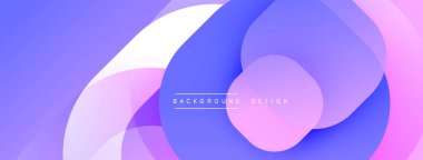 Soyut sıvı şekilleri, mor renkler baskın gelir. Yumuşak gradyanlar dinamik görsel efekt yaratır. Arka planlar için modern tasarım ögesi.