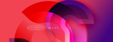 Soyut canlı katmanlar dinamik görsel efekt yaratır. Gradyan renkler harmanlanarak modern arkaplan tasarımı oluşturur. Pürüzsüz şekiller örtüşür.