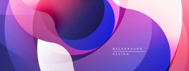 Soyut sıvı şekiller, canlı renklerin karışımı. Modern tasarım, pürüzsüz eğimler dinamik kompozisyon yaratır. Arkaplan özellikleri örtüşen formlar.