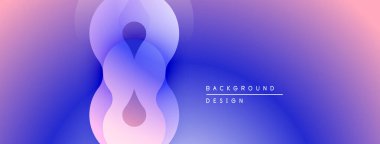 Soyut sıvı şekiller, mor renkler, eğim arkaplanı. Modern tasarım ögesi, yumuşak kıvrımlar, görsel uyum.