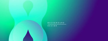 Soyut eğim arkaplanı. Sıvı şekiller örtüşüyor, canlı deniz mavisi renkleri yaratıyor. Dijital projeler için modern tasarım ögesi.